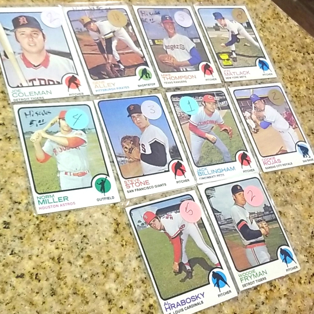 1973 vintage Baseball cards